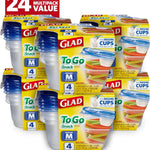 Glad Food Storage Containers, Deep Dish, 64 Ounce, 3 Count