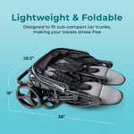 Gaggle by Foundations Roadster Duo Side by Side Double Stroller | Lightweight Compact Double Stroller for Toddlers | Easy to Fold & Maneuver | Amusement Park Approved | Black