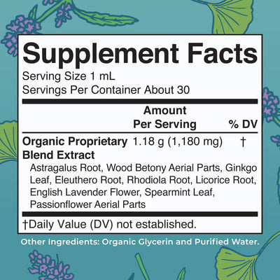 MARYRUTH'S Kids Focus & Attention Drops | USDA Organic Drops | Ginkgo Biloba | Rhodiola Root & Licorice Root | Adaptogenic | Calm | Vegan | Non-GMO | Gluten Free | 30 Servings