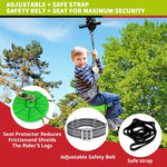 100 ft /120 ft /150 ft/180ft Zip Line Kit for Kids and Adult Up to 380 lb - Updated Removable Design Trolley and Thickened Seat, Rust Proof W/Safety Harness - Zipline Kits for Backyard