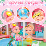 AmiDear Dollhouse with 4-Story 11 Rooms, Dream Gift Princess Doll House Playset with Furniture Pool Slide, Pink Toddler Toy House for 3 4 5 6 7 8 9 10 Year Old Girls