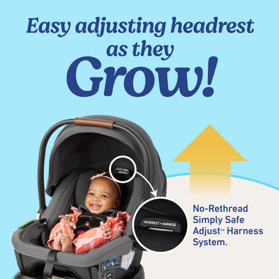 Graco Gomax Infant Car Seat, Baseless Car Seat with Canopy, Rear Facing, Lightweight Carseat