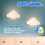 Tip perk 2 Pack Cloud Light - Floating Cloud Wall Lamp for Nursery | Cute Floating Cloud Lamp for Kids Bedroom | Battery-Operated Hanging Cloud Night Lights for Bedroom | Cloud Lamp for Baby Nursery