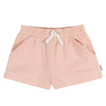 Gerber Baby Girls' Toddler 3-Pack Pull-On Knit Shorts, Grey/Pink/Black, 2T