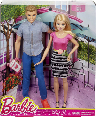 Barbie Dolls, Barbie and Ken Doll 2-Pack Featuring Blonde Hair and Bright Colorful Clothes, Kids Toys and Gifts (Amazon Exclusive)