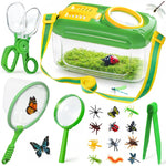 Bug Catcher for Kids, 17 PCS Bug Catching Kit with Bug Collector Toy Bugs Butterfly Net Magnifying Glass Insect Catcher Tweezers, Outdoor Explorer Kit for Kids Age 3 4 5 6 7 8