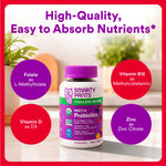 SmartyPants Organic Toddler Multivitamin Gummies: Probiotics, Omega 3 (ALA), Vitamin D3, C, Vitamin B12, B6, A, K & Zinc, Beta Carotene, Gluten Free, Three Fruit Flavors, 60 Count (30 Day Supply)