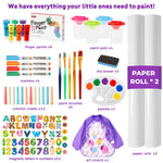Belleur All-in-One Art Easel for Kids, Adjustable Double Sided Easel for Toddlers with Magnetic Whiteboard & Dry-Erase Chalk Board & Paper Roll, Child Painting Easel for Kid 2-8 Birthday Gift-Purple