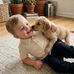 Toddler Baby Boy Short Sleeve Shirt Waffle Knit Summer Clothes Solid Color Polo T-Shirt Top Outfit (Beige, 6-12 Months)