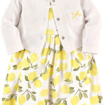 Hudson Baby Baby Girls' Cotton Dress and Cardigan Set