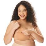 Motherhood Maternity Womens Hands Free Pumping Seamless Clip Down Nursing Bra for Breastfeeding, Caramel, X-Large