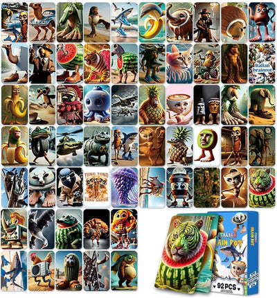 Collage of various animal figurines with a box labeled 'Animal Brain Pop' at the bottom right corner.