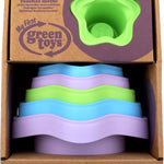 Green Toys Stacking Cups, Purple/Blue/Green - 6 Piece Motor Skills, Building, Stacking Toy Set. Safe for Babies and Toddlers. Dishwasher Safe, Recycled Plastic, Made in USA.