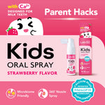 LAB52 Kids Oral Spray, Toothpaste Helper Fluoride Free, Xylitol Strawberry