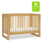 Namesake Nantucket 3-in-1 Convertible Crib with Toddler Bed Conversion Kit in Honey, Greenguard Gold Certified