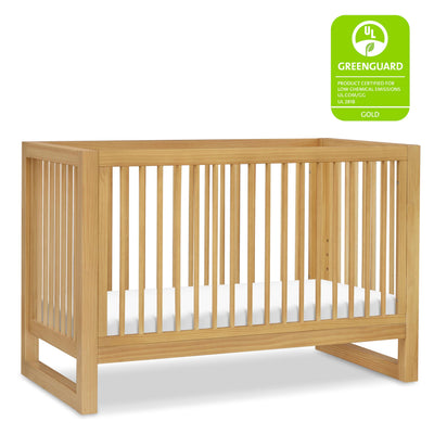 Namesake Nantucket 3-in-1 Convertible Crib with Toddler Bed Conversion Kit in Honey, Greenguard Gold Certified