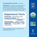 Mommy’s Bliss Organic Vitamin D Drops - Infants and Newborns - Supports Growth and Bone Development - Easy Use - 400 IU Per Drop - 100 Daily Servings