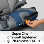 Chicco KidFit Adapt Plus 2-in-1 Belt-Positioning Booster Car Seat, Backless and High Back Booster Seat, for Children Aged 4 Years and up and 40-100 lbs., Ember/Black
