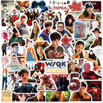 50pcs Stranger Movie Season 5 TV Stickers for Kids Teens Girls Adult, Waterproof Vinyl Things Movie Decal for Water Bottle Skateboard Guitar Travel Case Bike Laptopr (st)