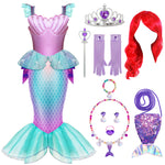 Spooktacular Creations Halloween Mermaid Costume for Girls, Purple Little Mermaid Dress, Princess Dress Up for Girls 4-6 Toddler Pretend RolePlay, Themed Party (3T, 3-4 yrs)