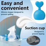 Elate Manual Breast Pump for Breastfeeding | Silicone Milk Collector with Leak-Proof Stopper for Nursing Moms | Enhance Milk Production | BPA PVC Free – 5oz (Blue)