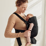 BabyBjörn Baby Carrier Mini, Black, 3D Mesh | Newborn Carrier (7-25 lbs), Ergonomic, Easy-to-Use