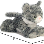 Aurora® Adorable Mini Flopsie™ Lily™ Stuffed Animal - Playful Ease - Timeless Companions - Gray 8 Inches
