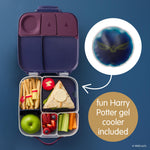 b.box Harry Potter Lunch Box for Big Eaters All Ages - 8.5 Cup Leak Proof Bento Box with 4 Compartments, School Lunch Container with Ice Pack, Dishwasher Safe, BPA-Free, PFAS-Free