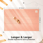 KeaBabies Organic Cotton Burp Cloths Baby Girl, Boy - 6-Pack Large Burping Clothes for Babies, Spit Up Rags, Super Soft & Absorbent Newborn Wash Towels, Gender Neutral,Non-Shrink (Stria, Muted Pastel)