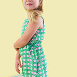 RuffleButts Girls Terry Cover-Up Romper - Pink Coastal Cane, 2T