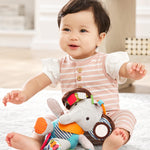 Skip Hop Bandana Buddies Baby Activity and Teething Toy with Multi-Sensory Rattle and Textures, Elephant
