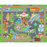 plumlik Car Rug Play Mat for Kids Toy Cars, Road Traffic Playmat for Kid Bedroom, Non-Slip Machine Washable Town City Race Track Carpet for Learn and Have Fun 3'x4'/ 36"x48"