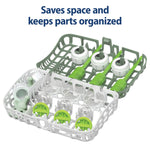 Dr. Brown's Dishwasher Basket for Small Baby Bottle Parts, Pacifiers, and Accessories, Clean, Store and Organize Newborn Essentials, BPA Free, Green