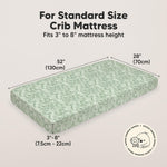 KeaBabies 2-Pack Organic Crib Sheets for Boys, Girls - 52x28 Fitted Crib Mattress Sheet Neutral, Breathable Jersey Cotton Cover for Baby Bed, Toddler Mattress, Soft & Cute Prints (DinoDood)