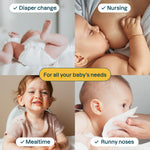 ATTITUDE Baby Wipes, Enriched with Oatmeal, Diaper Wipes for Babies and Newborn, Sensitive and Dry Skin, Dermatologically Tested, Vegan, Unscented, 72 Count
