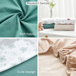 4 Pack Mini Crib Sheets Fitted - 38"x26" Pack and Play Sheets for Playard Mattress, Portable Mini Crib | Soft & Skin Friendly Pack N Play Sheets for Boys Girls (Clover & Moon Star)