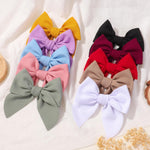 doboi 10PCS Baby Girls Hair Clips Bows Waffle Fable Hair Bows for Girls Hair Accessories for Baby Toddlers Kids 4.5 Inches