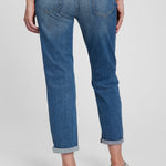 GAP Womens Maternity Inset Panel Girlfriend Jeans Medium WASH 34REG