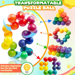 Sensory Autism Balls Toy for Toddler Kids, Airplane Travel Toys for Age 3-5 5-7 3-4 4-8 School Fidget Classroom Autistic Calm Down Treasure Prize Box Dementia Activities Easter Basket Stuffers Gifts