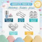 HaWare Baby Bowls with Suction, Stainless Steel Toddler Bowl with Removable Silicone Sleeve, Non-Slip Child Food Bowl with Silicone Suction, Unbreakable Kids Bowls for Feeding, Blue+Green+Grey, 3 Pack