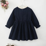 Kucnuzki 18 Months Girl Clothes Toddler Fall Dress Cute Long Sleeve Casual Ruffle Dress Baby Winter Outfit Baby Girl Clothes 12-18 Months