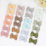 DED Baby Hair Clips 40 Pieces 20 Colors in Pairs Baby Bows Hair Pins Tiny 1.37" Hair Bows Alligator Clips for Girls Infants Toddlers