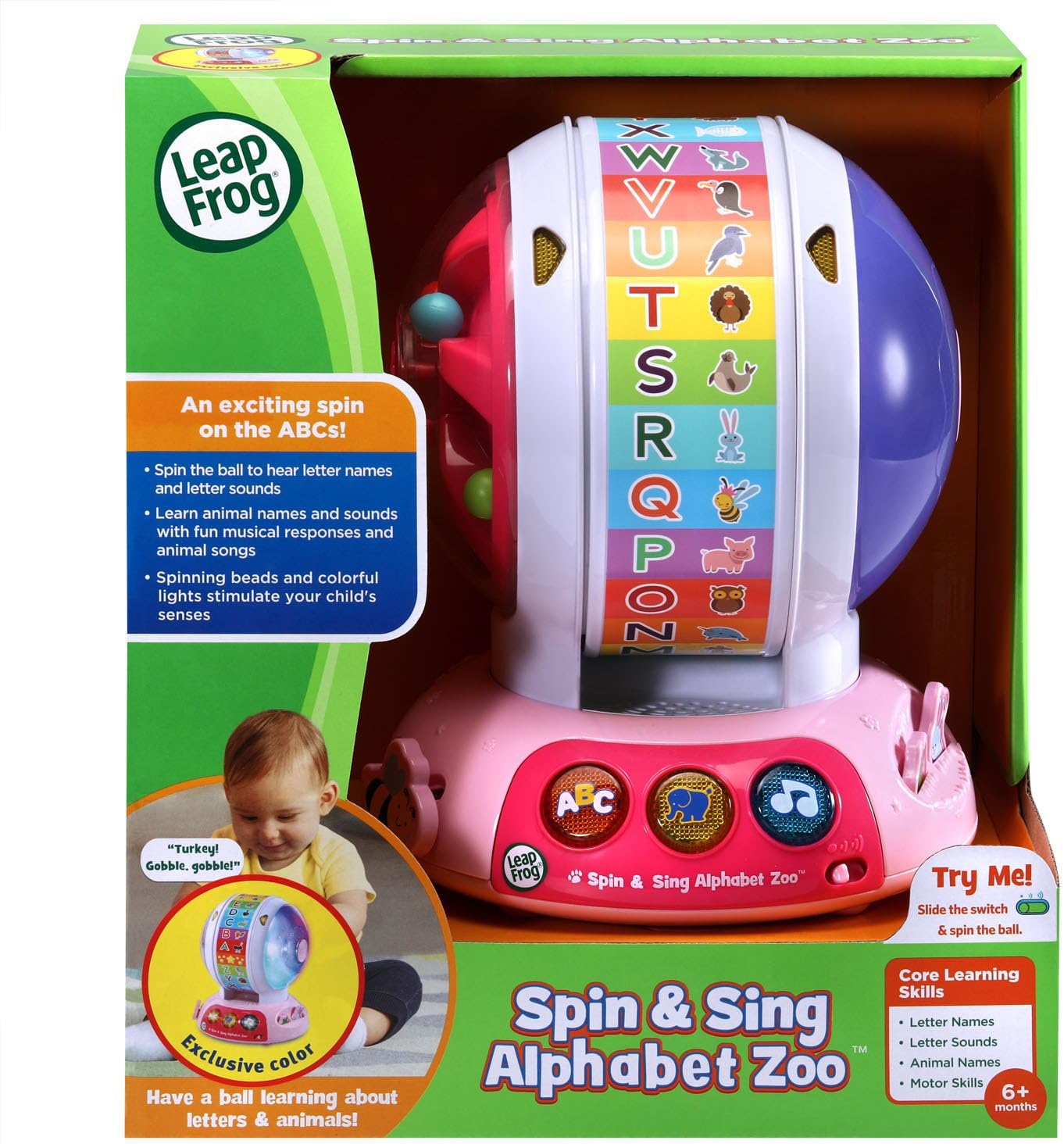 LeapFrog Spin and Sing Alphabet Zoo, Pink