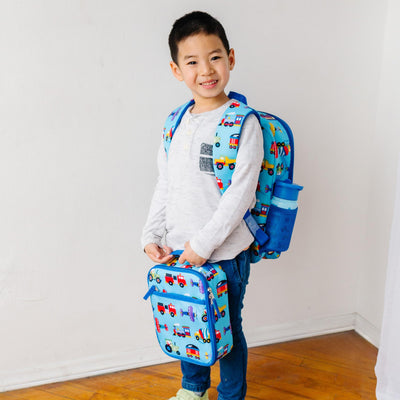 Wildkin ECO rPET Insulated Lunch Bag – Keeps Food Hot or Cold, Easy-Clean Lining, Zippered Pockets & BPA-Free – Boys & Girls, Ideal for School, Travel & Daycare – Trains, Planes & Trucks
