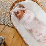 Copper Pearl Large Premium Knit Baby Swaddle Receiving Blanket Enchanted Friends