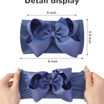 doboi 20pcs Baby Girl Bows Baby Headbands Hair Accessories Big Bows for Baby Girls Infant Newborn Toddler Baby Bows and Nylon Headbands