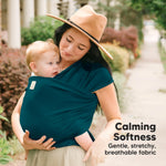 KeaBabies Baby Wrap Carrier - All in 1 Original Baby Carrier Newborn to Toddler Sling, Easy to Wear, Hands Free Bonding, Lightweight, Breathable Infant Wraps (Peacock Green)