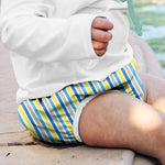 green sprouts Baby Toddler Eco Snap Swim Diaper - Multicolor Stripes - 24mo
