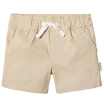 Gerber Baby Toddler Unisex Stretch Chino Shorts, Navy Stripe/Khaki, 0-3 Months