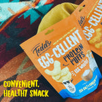 Todd's Better Snacks Egg-Cellent Protein Puffs, Sea Salt & Vinegar, 2.5 Oz (Pack of 4), Made with Egg Whites, 12g Protein, Gluten Free Healthy Snack